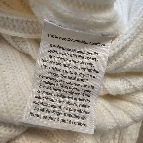 Tommy Hilfiger Cable Knit Sweater Oversized Cropped Xl - Picture 9 of 11